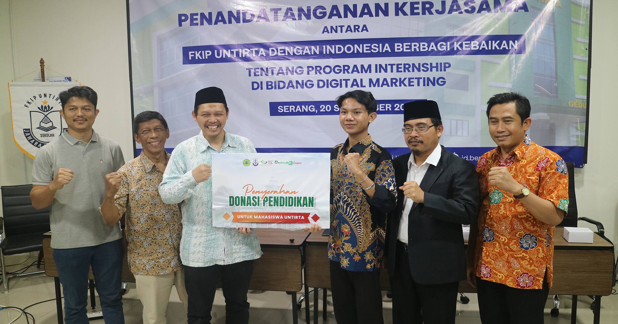 IBK Salurkan Donasi Pendidikan untuk Mahasiswa FKIP Untirta Banten